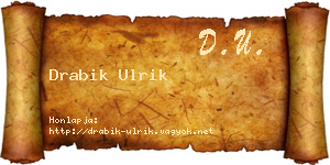 Drabik Ulrik névjegykártya
